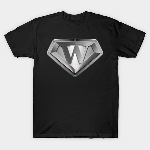 Steel Plated Diamond Shaped W T-Shirt by TheGraphicGuru